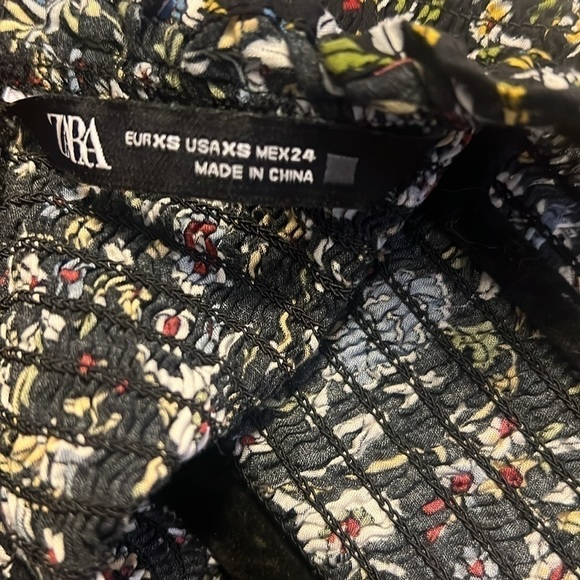 ZARA New Printed Round Neck Mini Dress babydoll - Picture 9 of 10